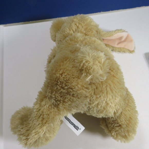 Tan Commonwealth Plush Rabbit Bunny with long hair 9" tall Easter - Picture 7 of 10